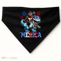 Bigfoot Riding Trex 4th Of July Merica USA-Made Doggie Bandana thumb 0