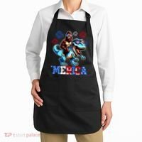 Bigfoot Riding Trex 4th Of July Merica Apron thumb 2