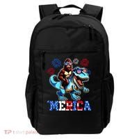 Bigfoot Riding Trex 4th Of July Merica Backpack thumb 0