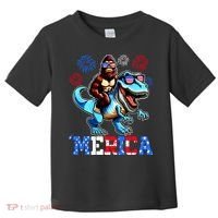 Bigfoot Riding Trex 4th Of July Merica Toddler T-Shirt thumb 0