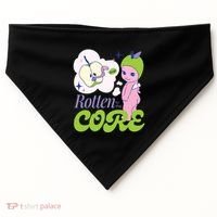 Brat Rotten To The Core Bad Apple Funny Retro USA-Made Doggie Bandana thumb 0