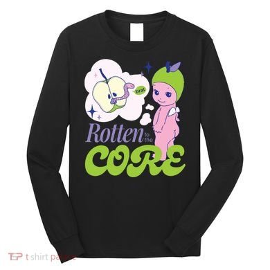 Brat Rotten To The Core Bad Apple Funny Retro Long Sleeve Shirt