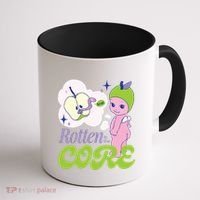 Brat Rotten To The Core Bad Apple Funny Retro Coffee Mug thumb 1