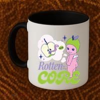 Brat Rotten To The Core Bad Apple Funny Retro Coffee Mug thumb 2