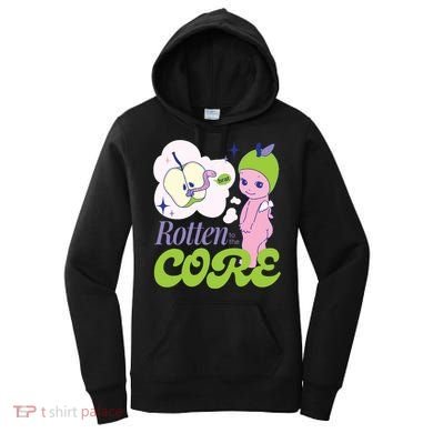 Brat Rotten To The Core Bad Apple Funny Retro Women's Hoodie