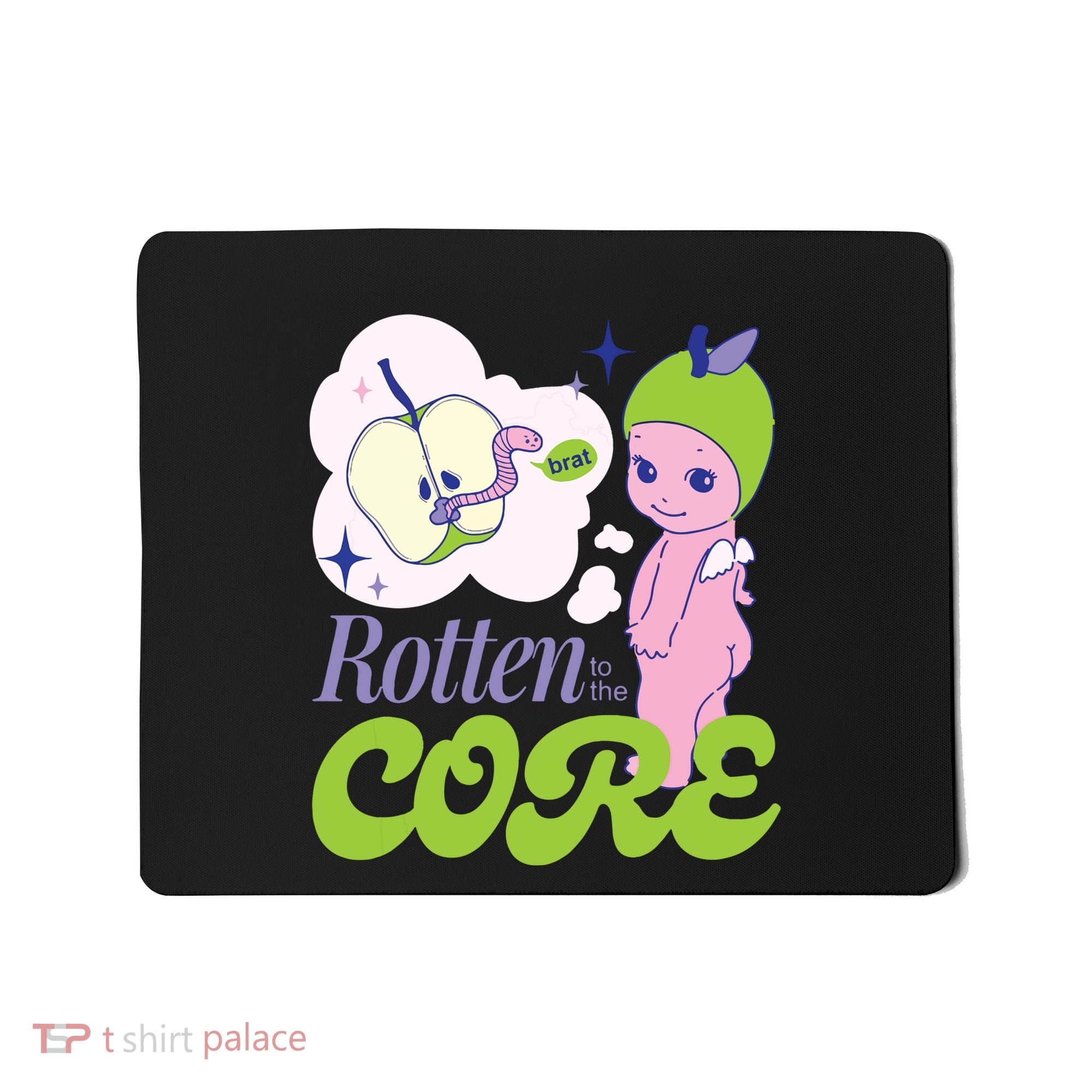 Brat Rotten To The Core Bad Apple Funny Retro Mousepad