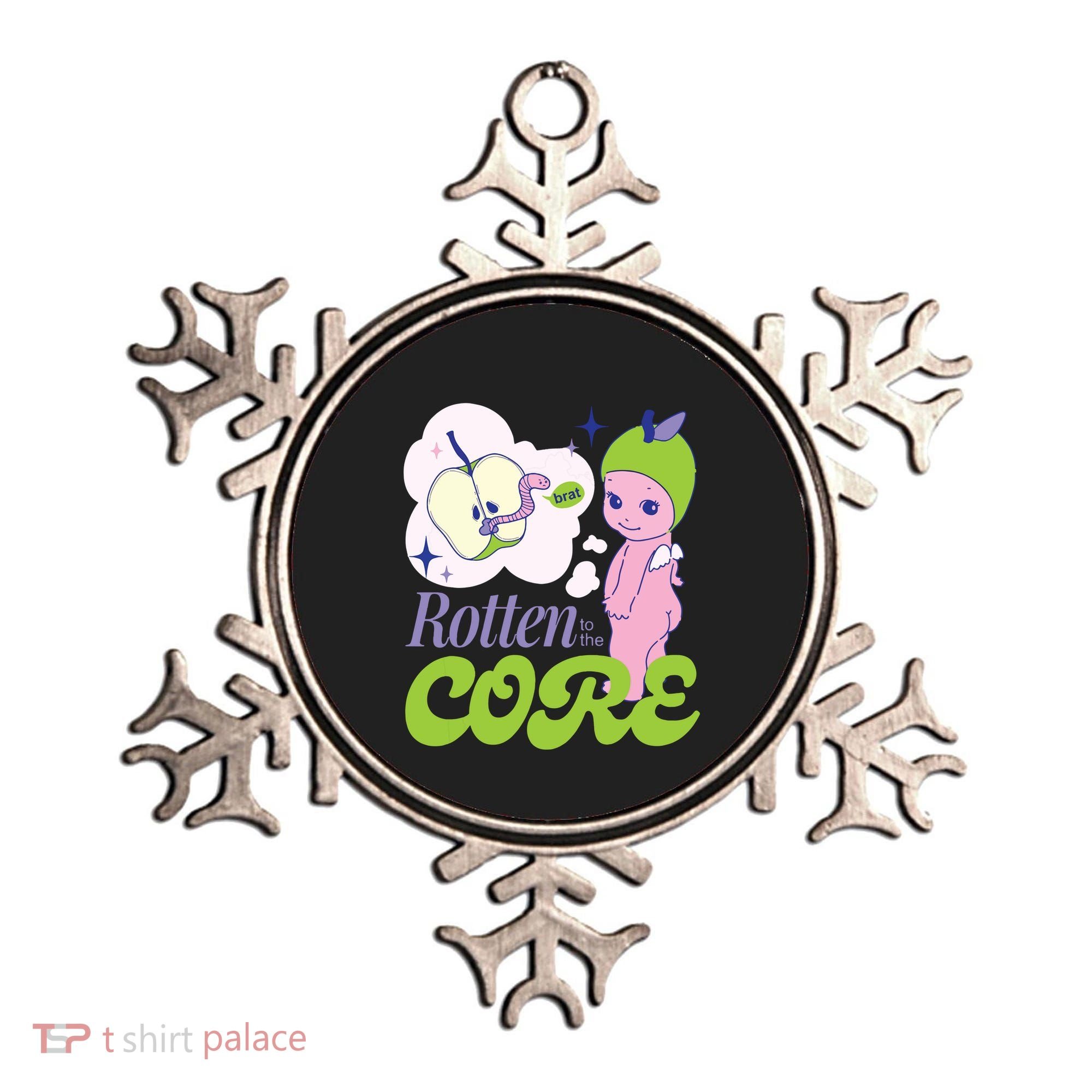 Brat Rotten To The Core Bad Apple Funny Retro Ornament