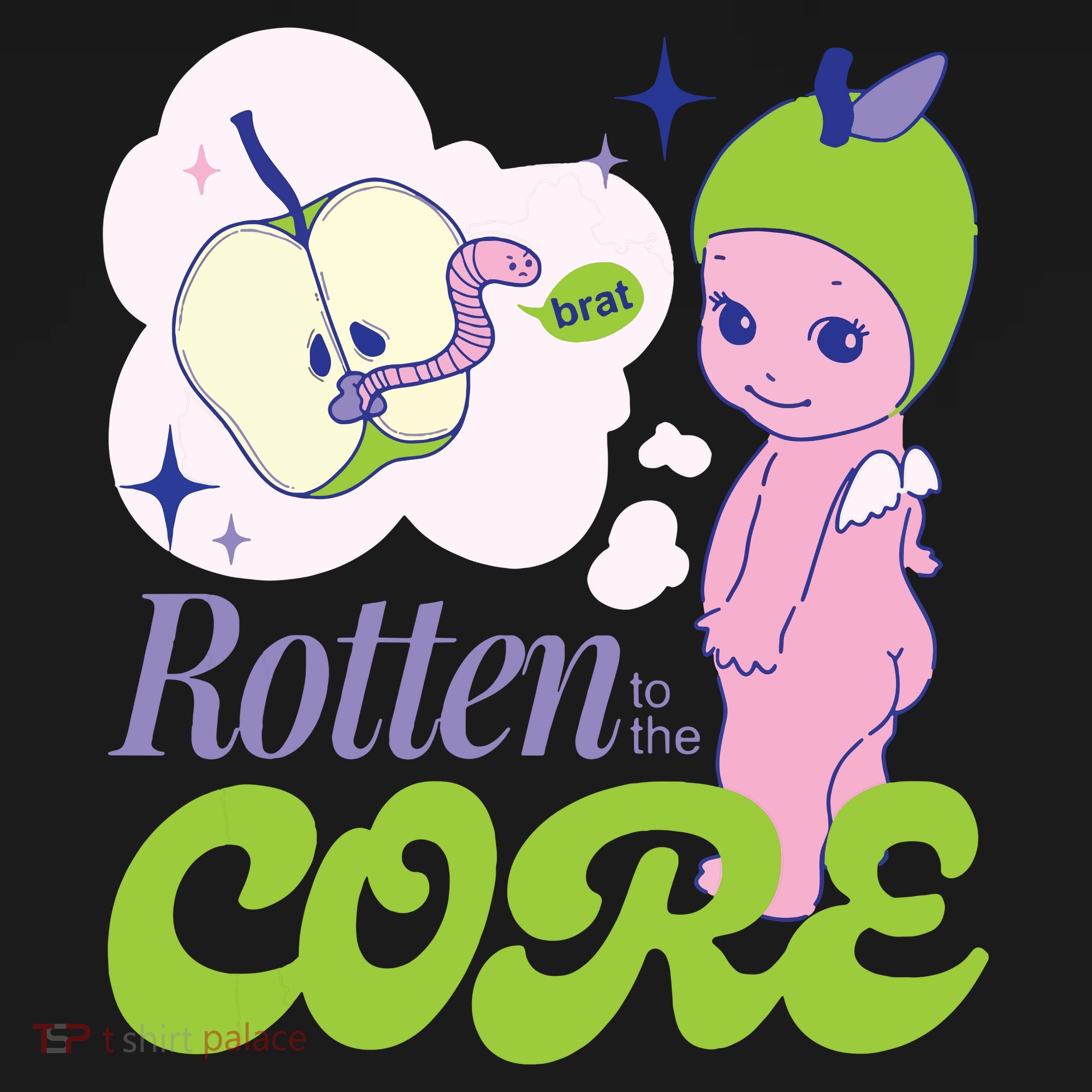 Brat Rotten To The Core Bad Apple Funny Retro Ornament
