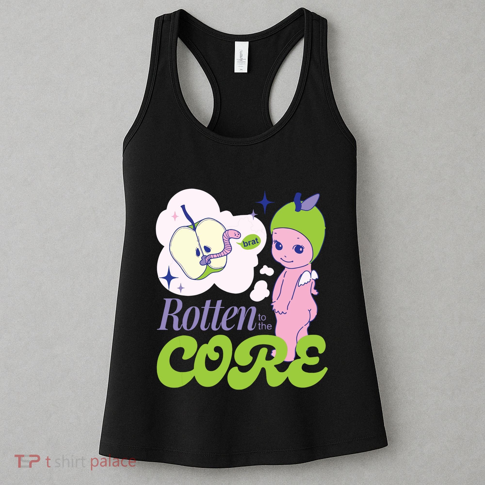 Brat Rotten To The Core Bad Apple Funny Retro Women's Tank Top