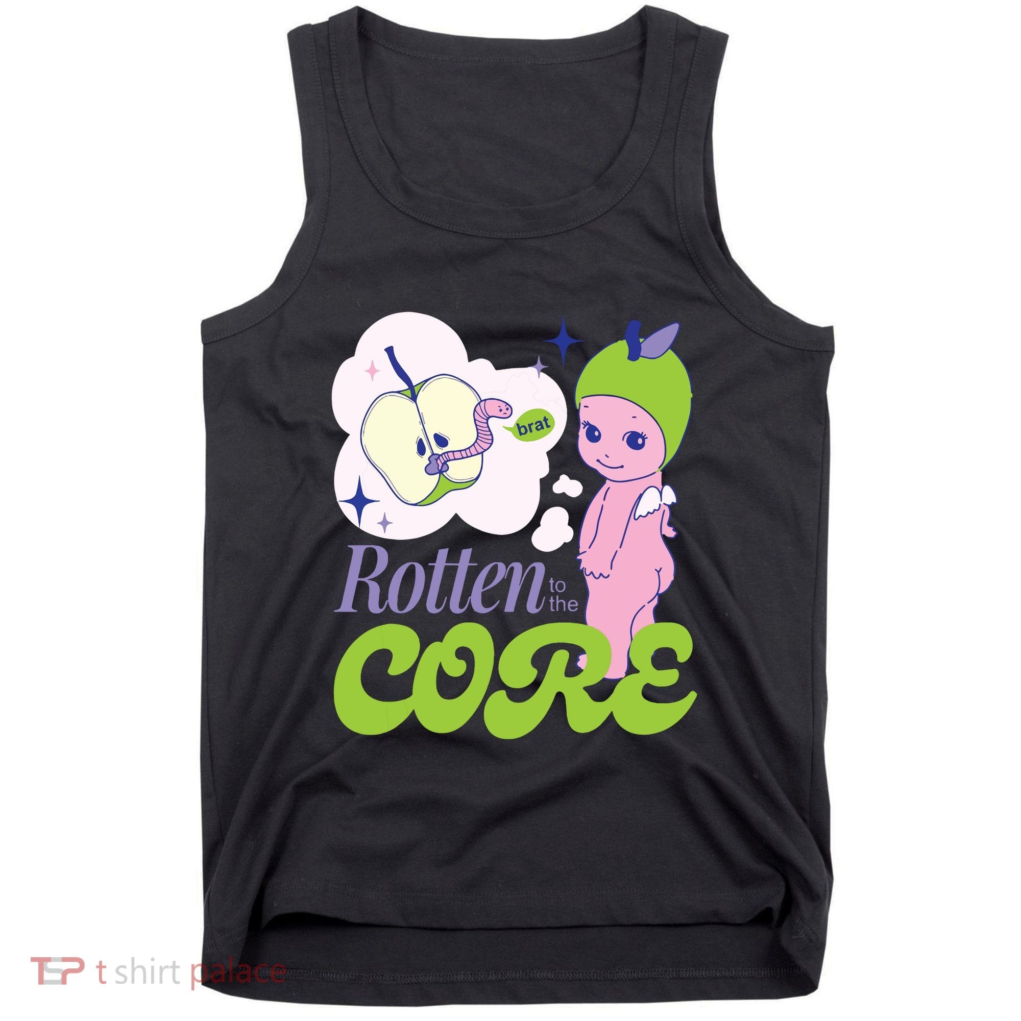 Brat Rotten To The Core Bad Apple Funny Retro Tank Top