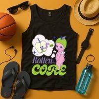 Brat Rotten To The Core Bad Apple Funny Retro Tank Top thumb 4