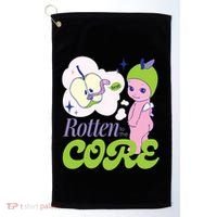 Brat Rotten To The Core Bad Apple Funny Retro Golf Towel thumb 0