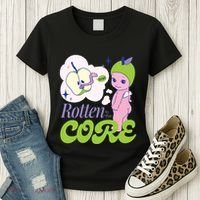 Brat Rotten To The Core Bad Apple Funny Retro Women's T-Shirt thumb 3