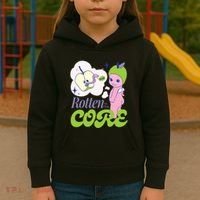 Brat Rotten To The Core Bad Apple Funny Retro Kids Hoodie thumb 3