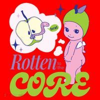 Brat Rotten To The Core Bad Apple Funny Retro Santa Hat thumb 1