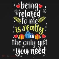 Being Related To Me Funny Christmas Family Xmas Pajamas Women's Tank Top thumb 5