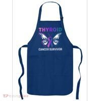 Butterfly Ribbon Thyroid Cancer Survivor Cool Gift Apron thumb 0