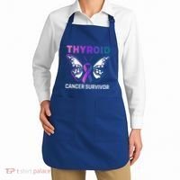 Butterfly Ribbon Thyroid Cancer Survivor Cool Gift Apron thumb 2