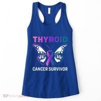 Butterfly Ribbon Thyroid Cancer Survivor Cool Gift Women's Tank Top thumb 0