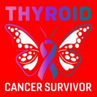 Butterfly Ribbon Thyroid Cancer Survivor Cool Gift Santa Hat thumb 1