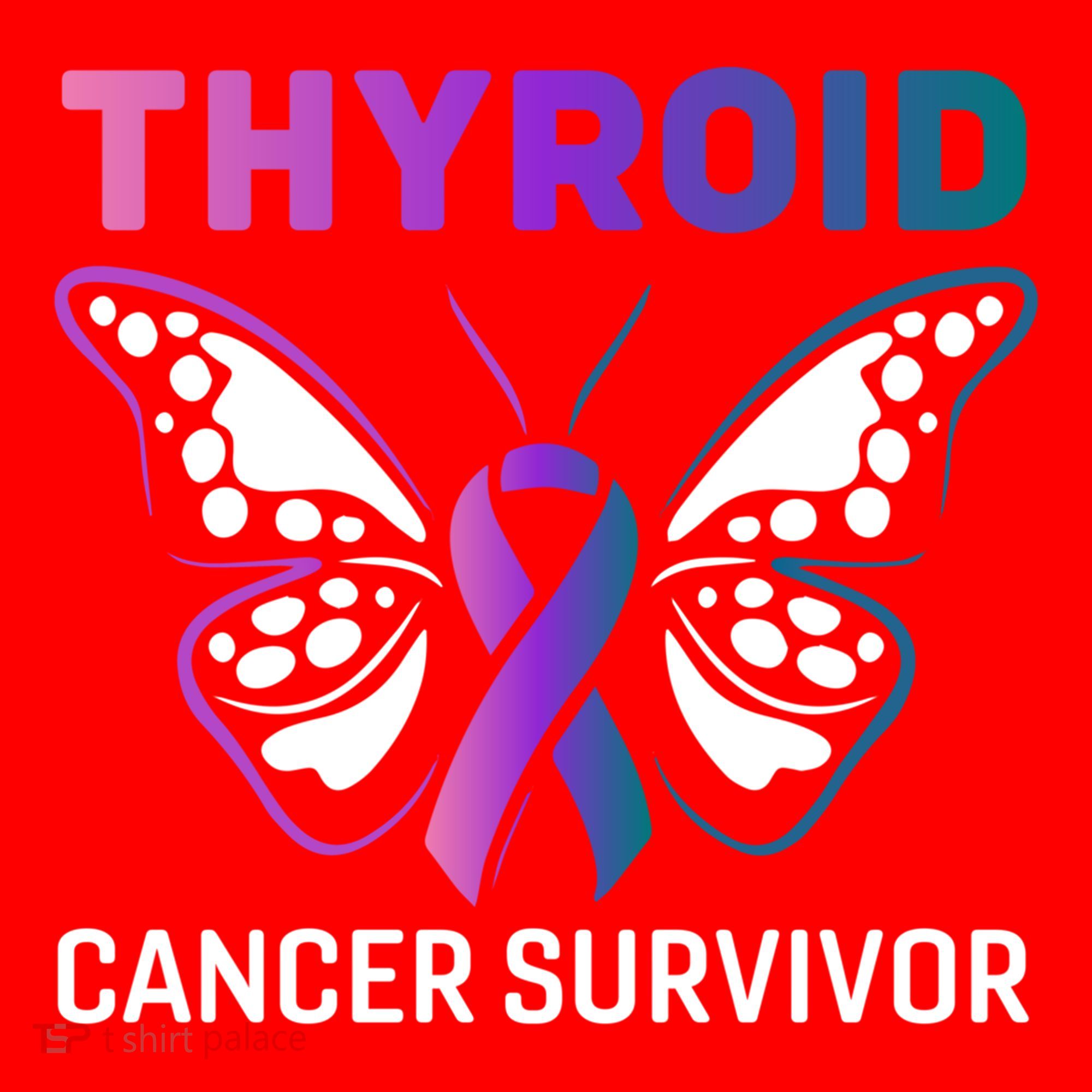 Butterfly Ribbon Thyroid Cancer Survivor Cool Gift Santa Hat