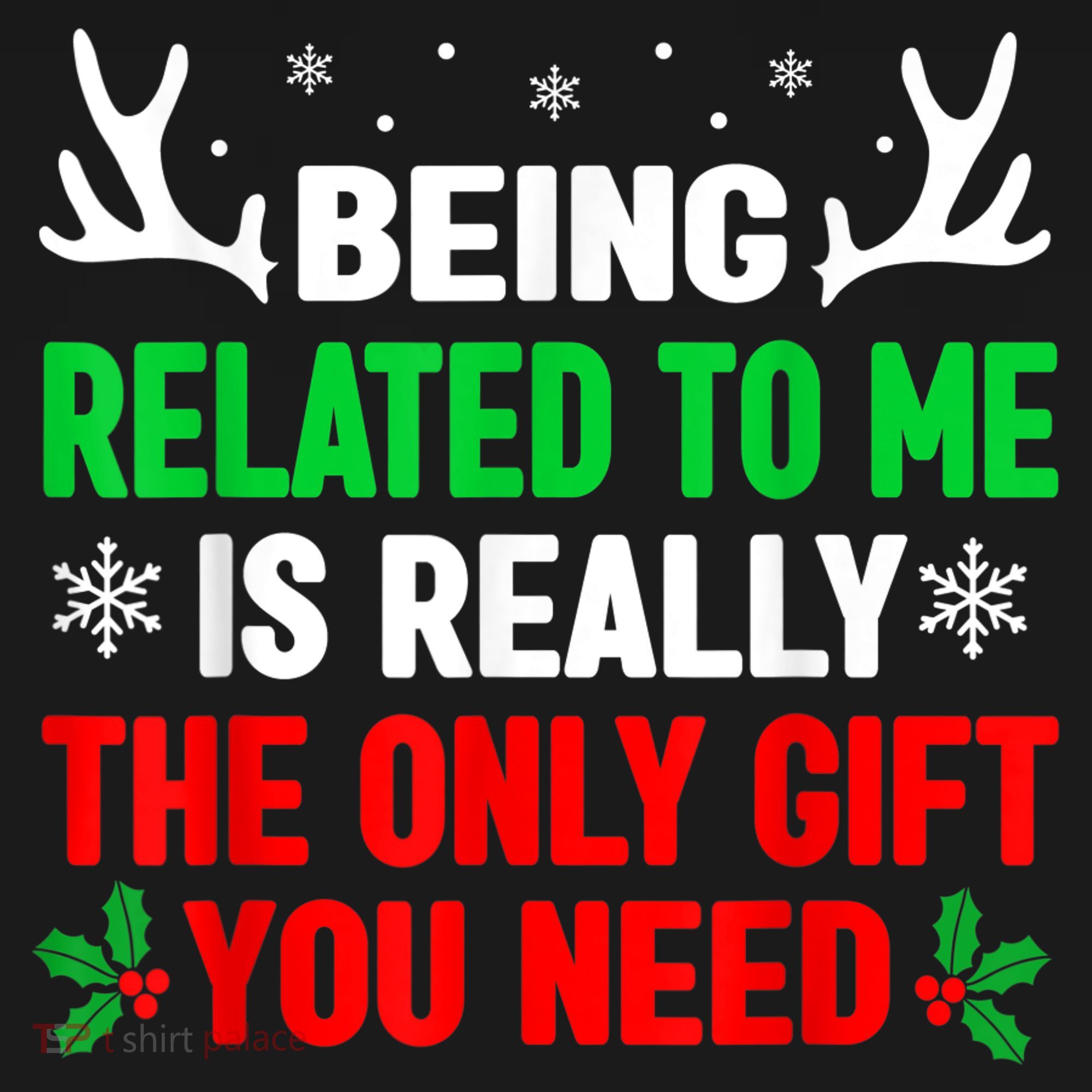Being Related To Me Funny Christmas Shirts   Family Women's Tank Top