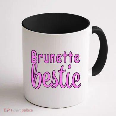 Brunette Bestie Coffee Mug back