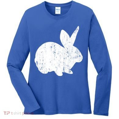 Bunny Retro Vintage Style Mom Easter Egg Hunt Great Gift Women's Long Sleeve Shirt