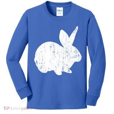 Bunny Retro Vintage Style Mom Easter Egg Hunt Great Gift Kids Long Sleeve Shirt