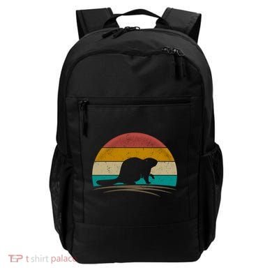 Beaver Retro Vintage Beaver Lover Gift Backpack
