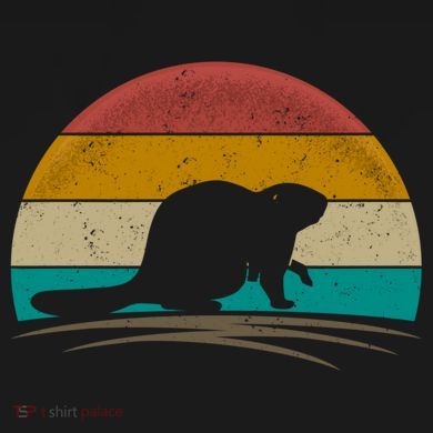 Beaver Retro Vintage Beaver Lover Gift Sustainable Bucket Hat