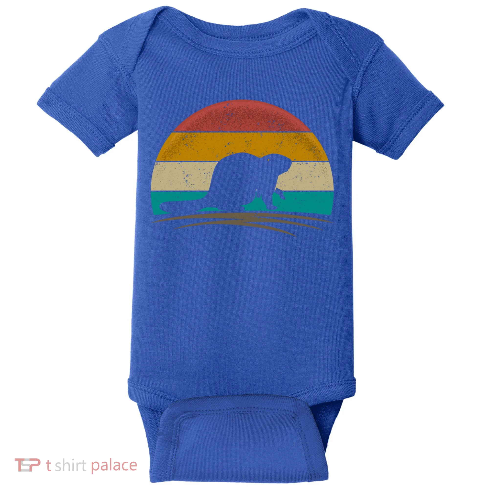 Beaver Retro Vintage Beaver Lover Gift Baby Bodysuit