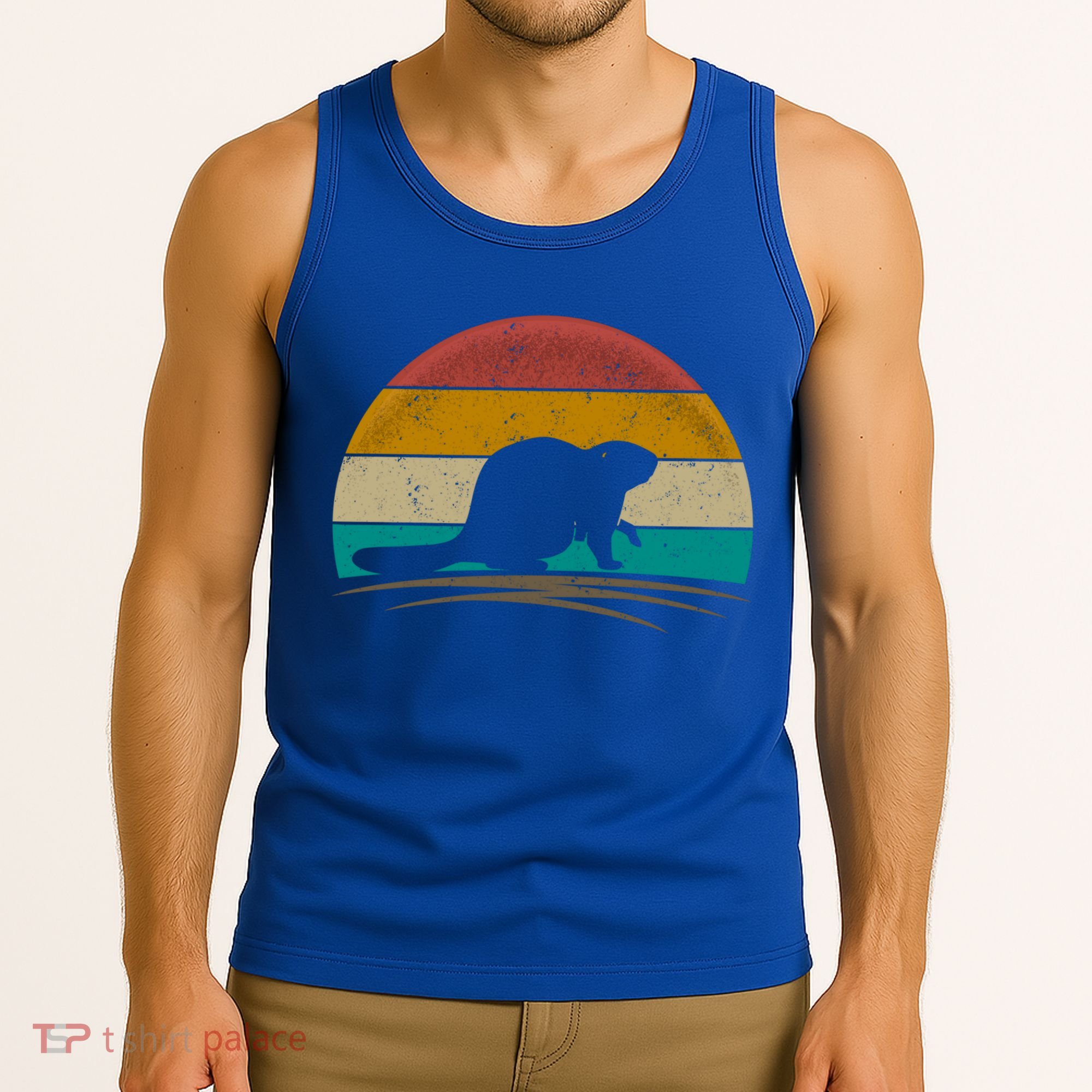 Beaver Retro Vintage Beaver Lover Gift Tank Top