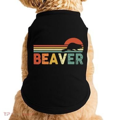 Beaver Retro Vintage 80s Style Doggie Tank