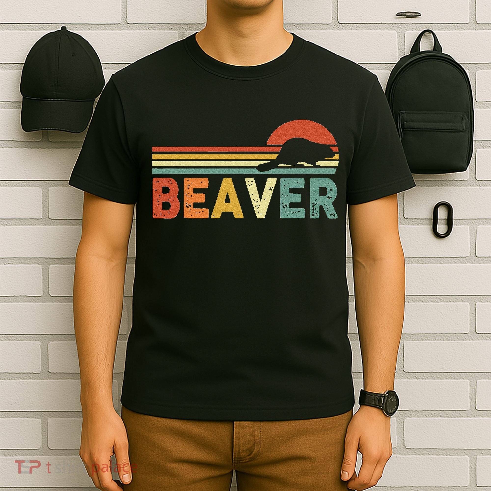 Beaver Retro Vintage 80s Style T-Shirt