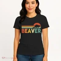Beaver Retro Vintage 80s Style Women's T-Shirt thumb 4