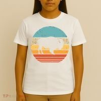 Bison Retro Vintage 60s 70s Sunset Buffalo Mammal Animal Men T-Shirt thumb 4