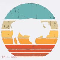 Bison Retro Vintage 60s 70s Sunset Buffalo Mammal Animal Men T-Shirt thumb 7