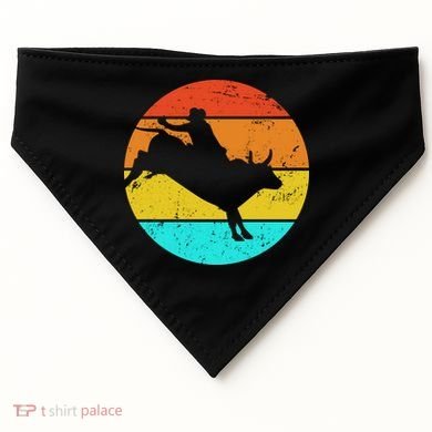 Bull Riding Vintage Rodeo USA-Made Doggie Bandana