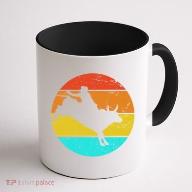 Bull Riding Vintage Rodeo Coffee Mug back