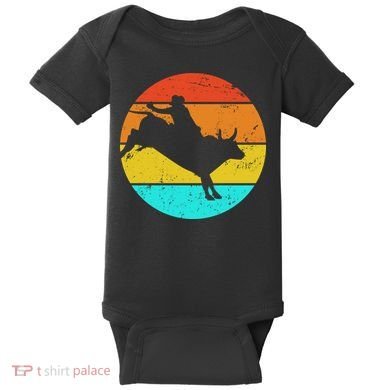 Bull Riding Vintage Rodeo Baby Bodysuit