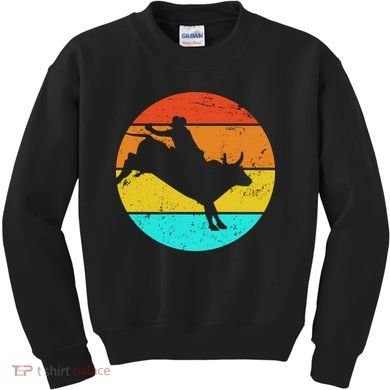 Bull Riding Vintage Rodeo Kids Sweatshirt