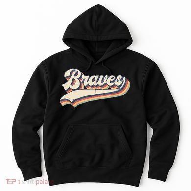 Braves Retro Vintage Baseball Hoodie
