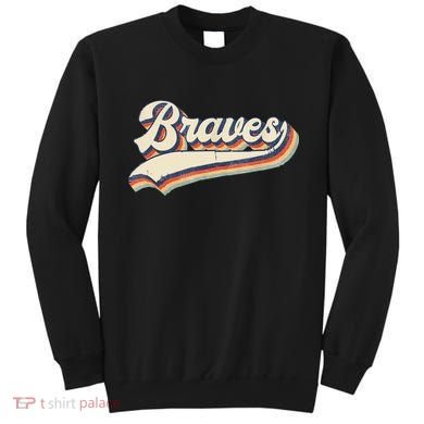Braves Retro Vintage Baseball Sweatshirt