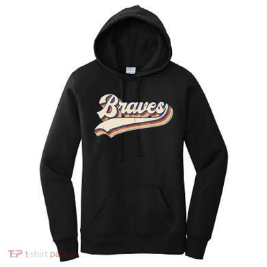Braves Retro Vintage Baseball Women's Hoodie