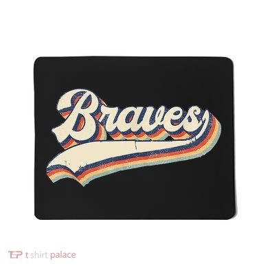 Braves Retro Vintage Baseball Mousepad
