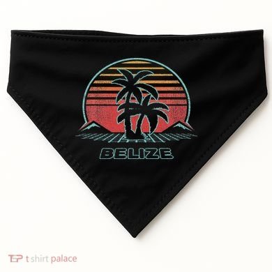 Belize Retro Vintage 80s Style USA-Made Doggie Bandana