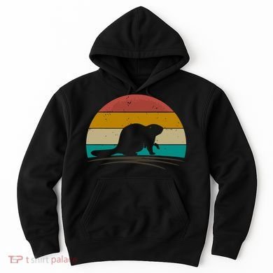 Beaver Retro Vintage Beaver Lover Hoodie