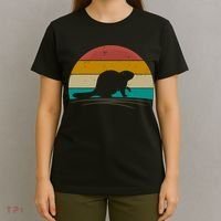 Beaver Retro Vintage Beaver Lover T-Shirt thumb 4