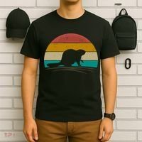 Beaver Retro Vintage Beaver Lover T-Shirt thumb 6